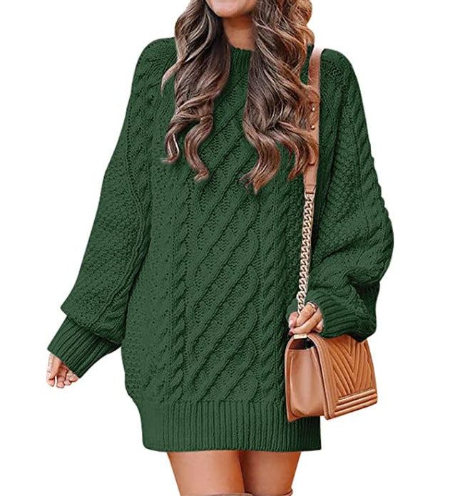 Bethany - Morbido abito maglia caldo a trecce