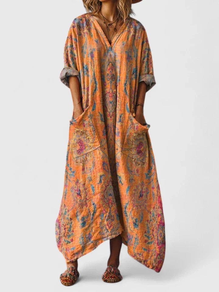 Pantaloni in Lino a Gamba Larga da Donna