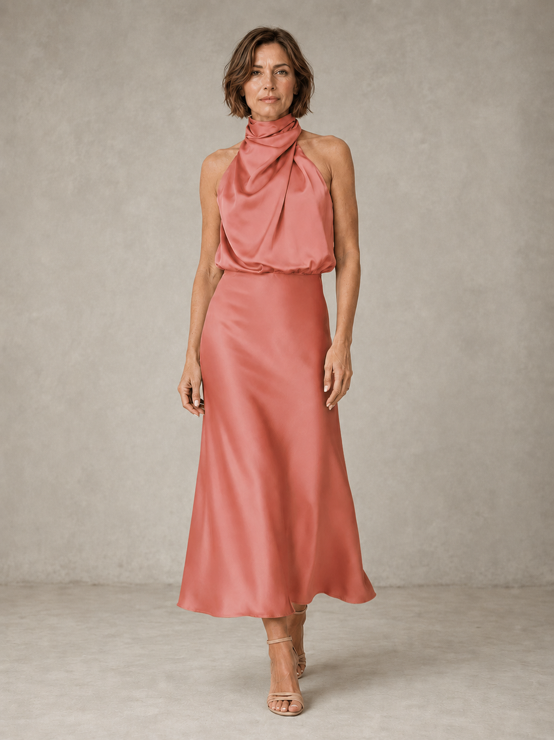 Abito Maxi da Donna con Scollo all’Americana