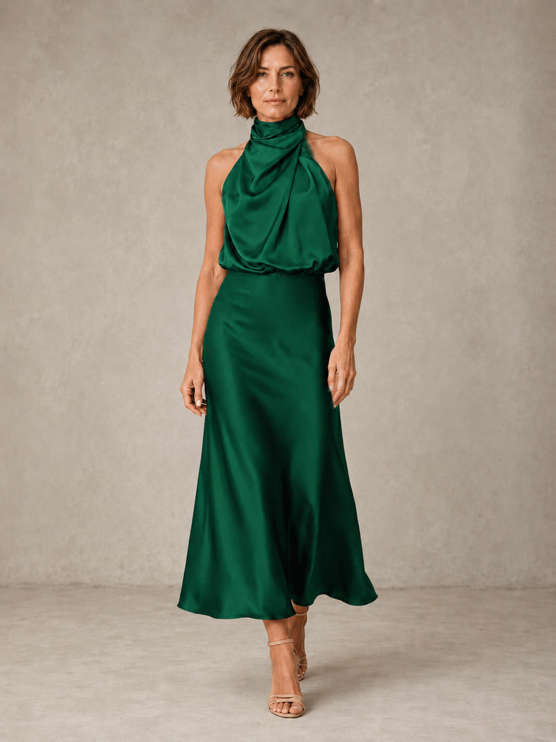 Abito Maxi da Donna con Scollo all’Americana
