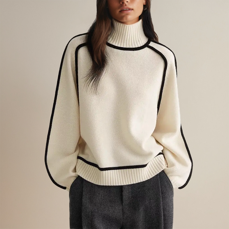 Alea - Maglione oversize a collo alto spesso