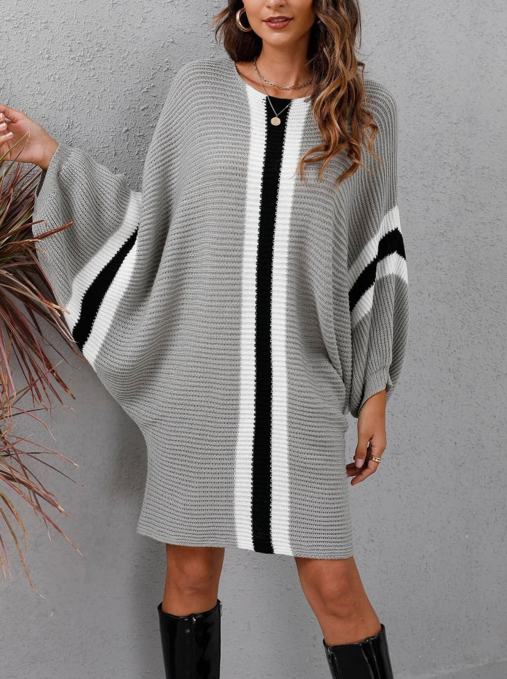 Celestine - Elegante abito maglione ampio a costine