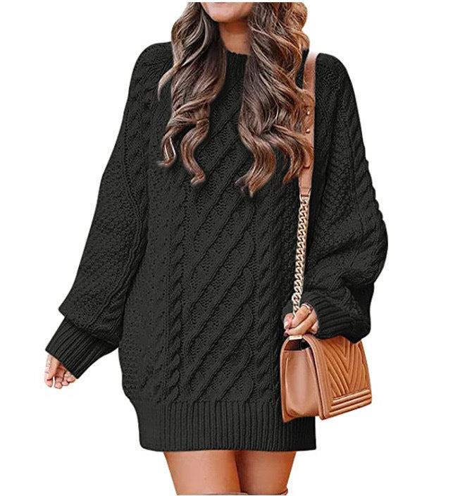 Bethany - Morbido abito maglia caldo a trecce