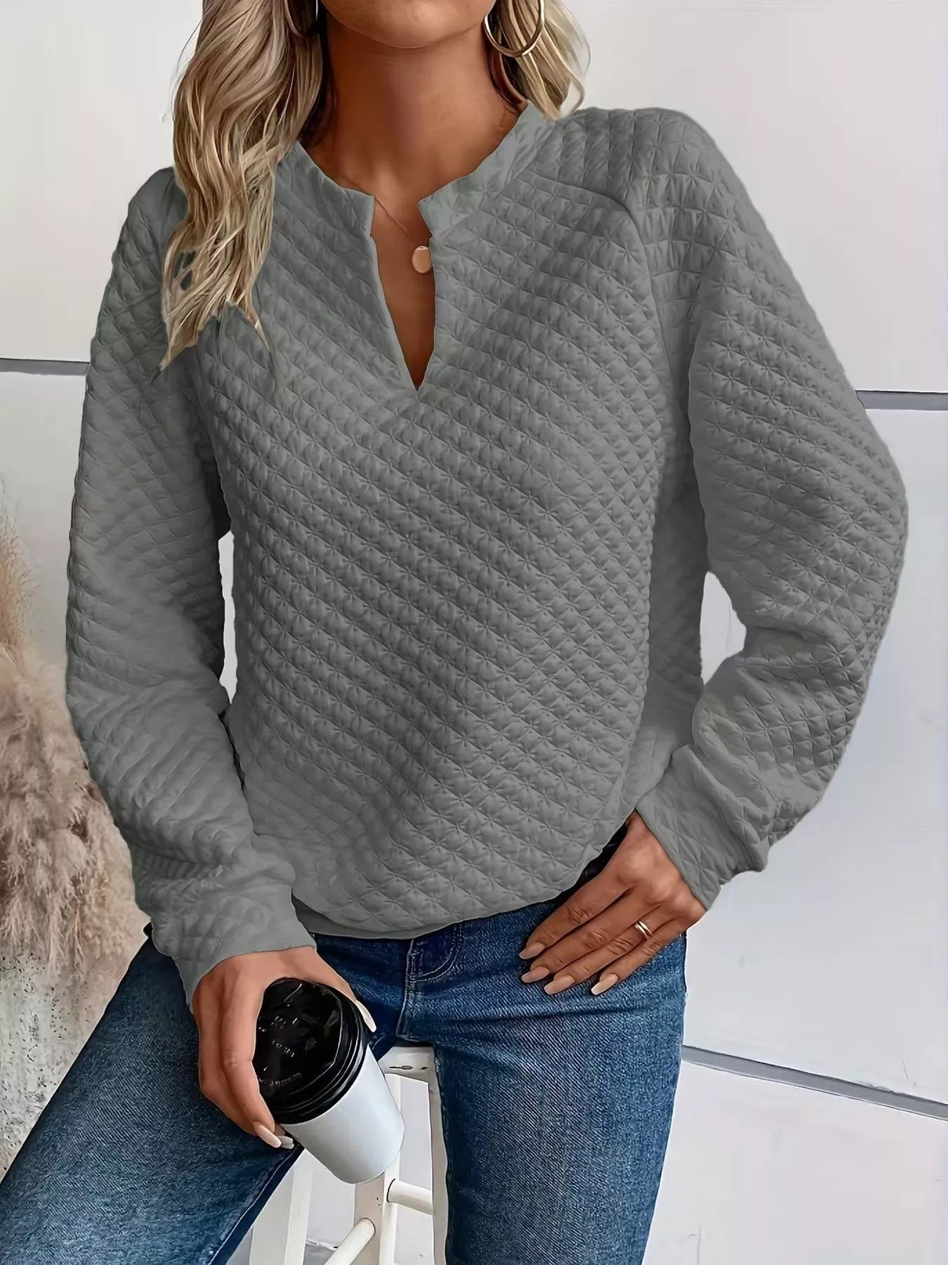 Adele - Elegante maglione caldo con scollo a V