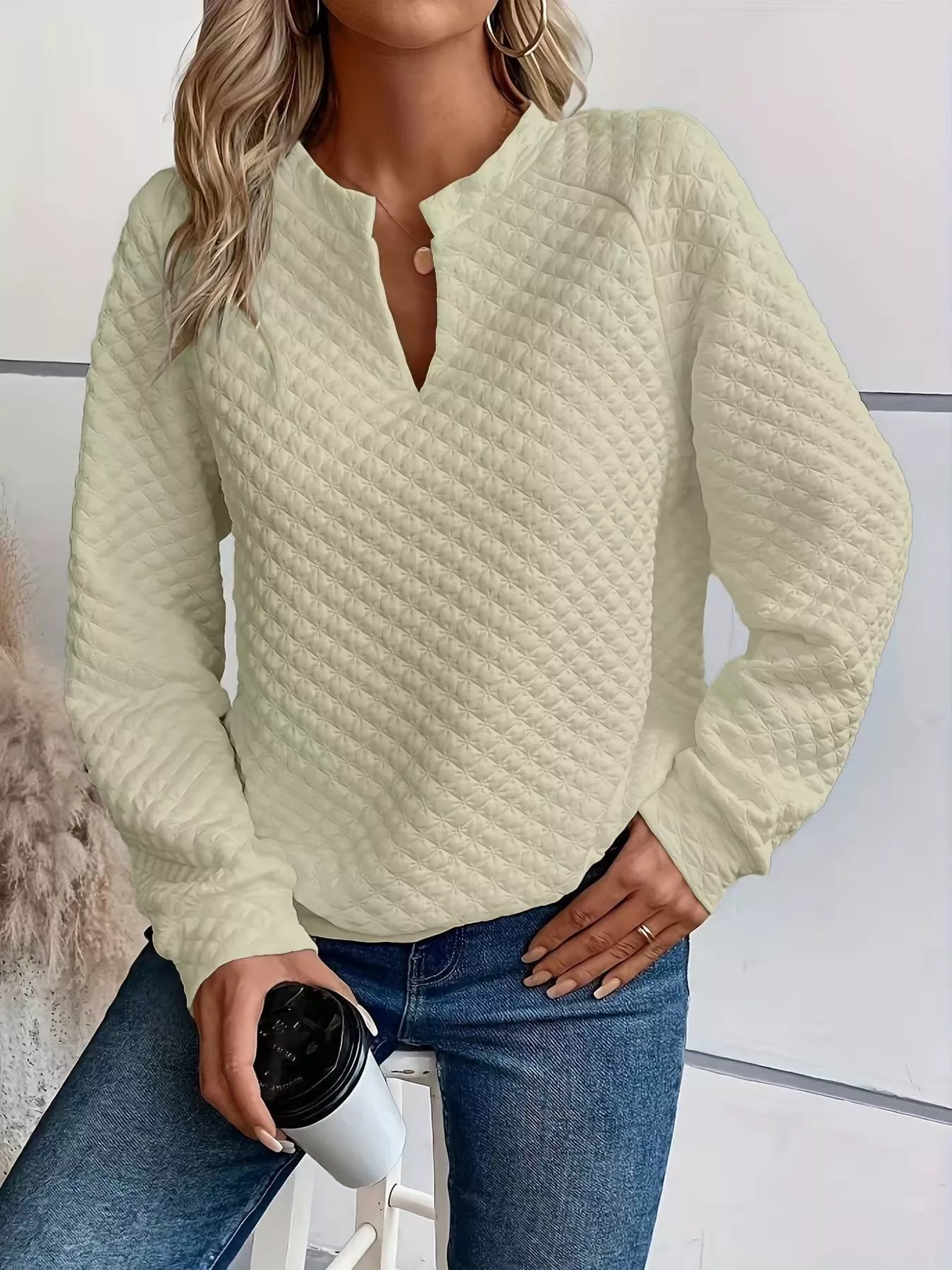 Adele - Elegante maglione caldo con scollo a V