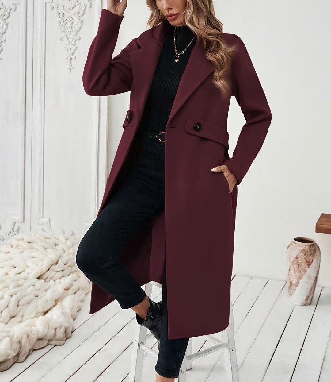 Kimber - Elegante trench lungo e caldo