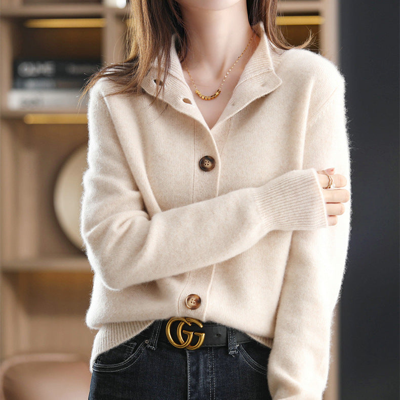 Maglione Pregiato in Maglia con Bottoni da Donna