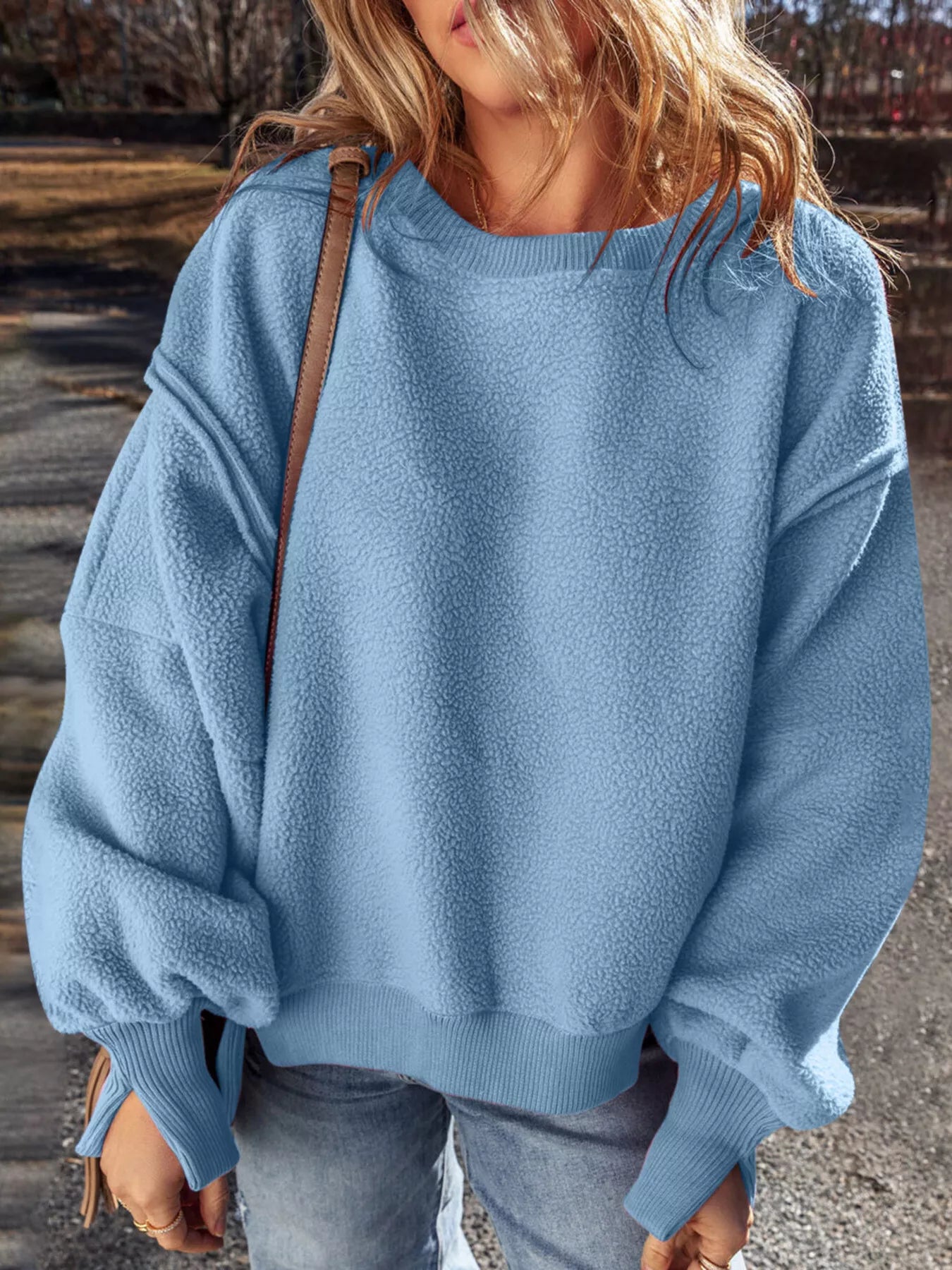 Casimira - Maglione caldo casual con girocollo e vestibilità ampia
