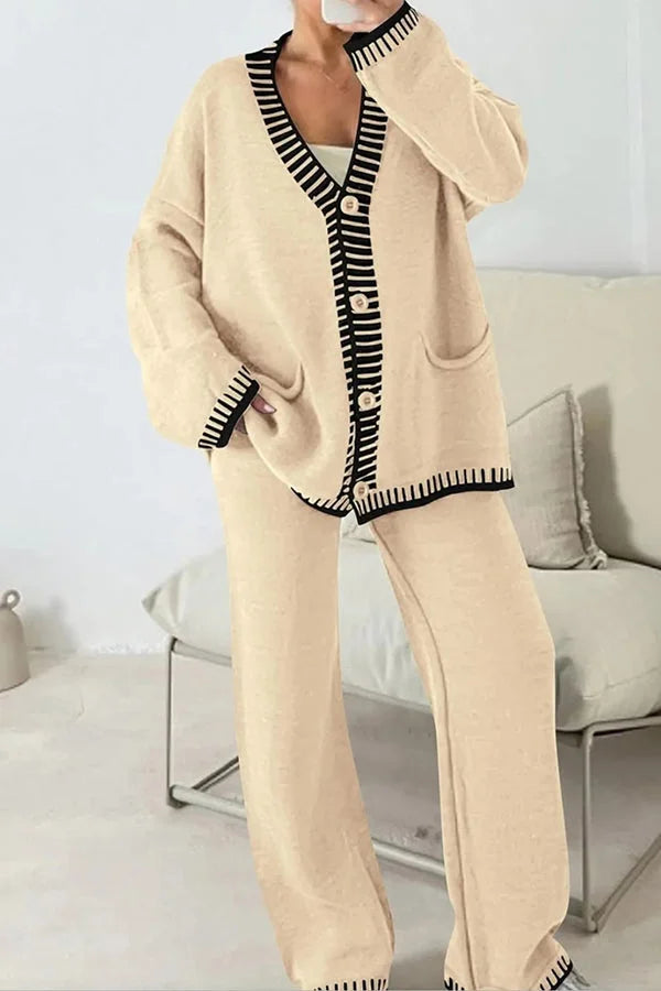 Vannessa - Set Cardigan e Pantaloni Caldo e Morbido