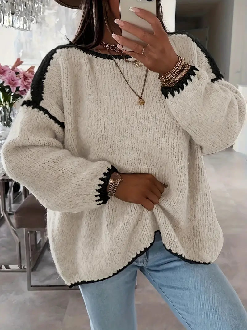 Zaynab - Maglione chic lavorato a maglia larga