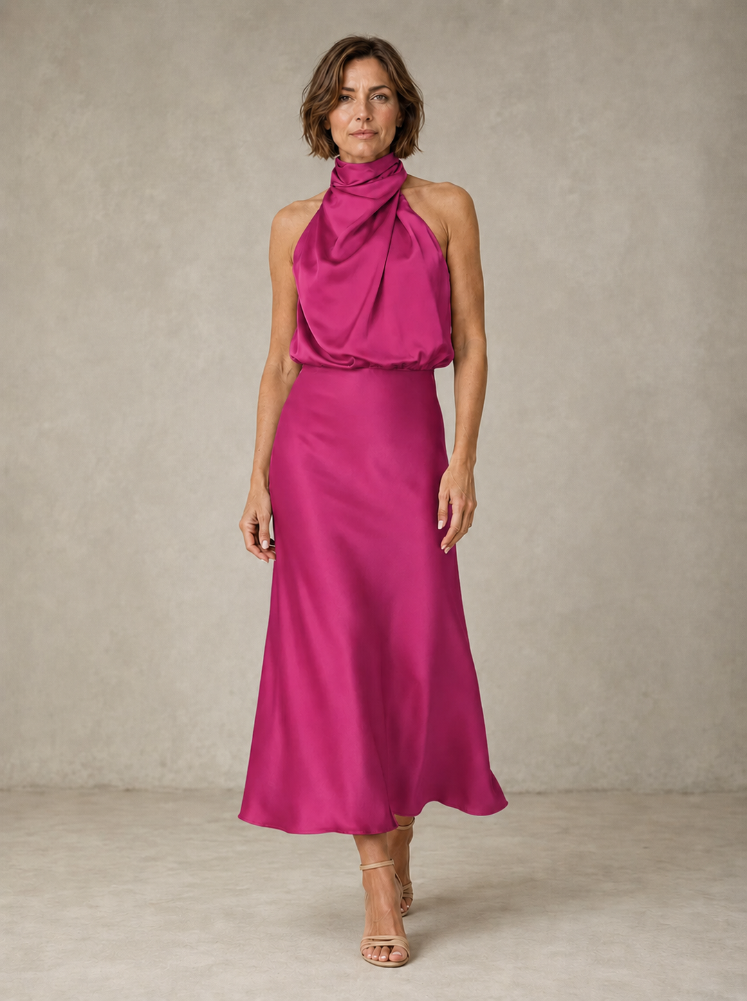 Abito Maxi da Donna con Scollo all’Americana