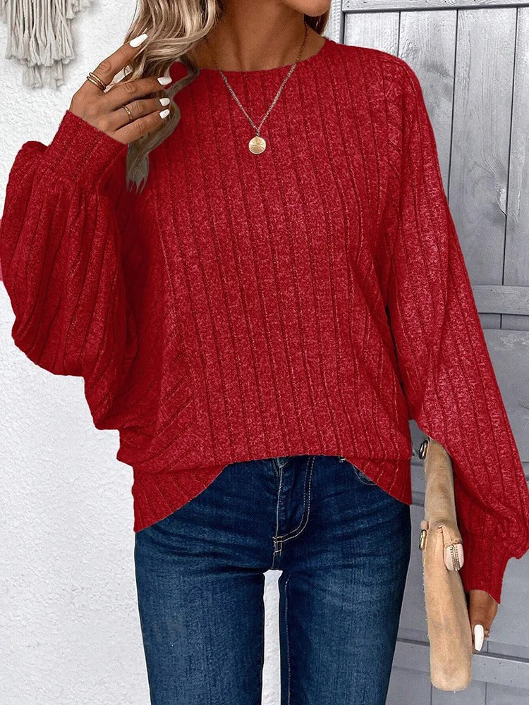 Alessa - Maglione in maglia accogliente con maniche a palloncino