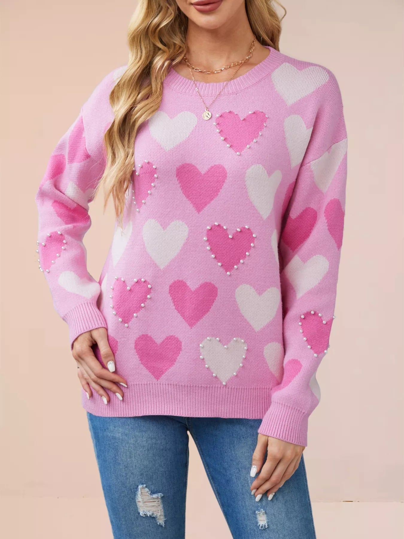 Valkyrie - Maglione caldo e accogliente con motivo a cuore