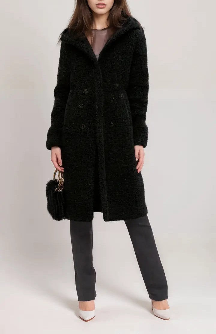 Suzy - Cappotto lungo con cappuccio caldo e accogliente