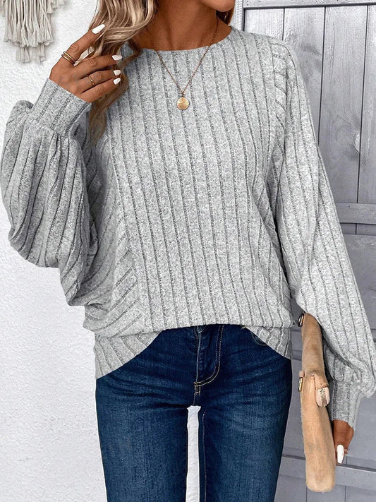 Alessa - Maglione in maglia accogliente con maniche a palloncino