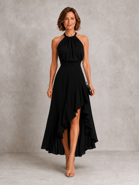 Abito Maxi Elegante da Donna con Scollo
