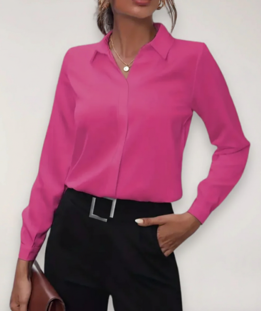 Blusa da Ufficio con Bottoni da Donna