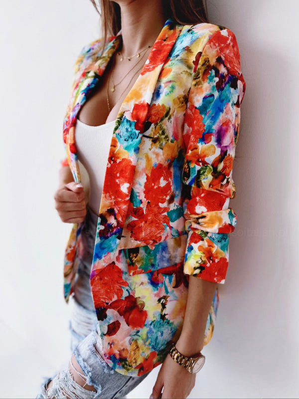 Nerissa - Blazer floreale colorato e alla moda