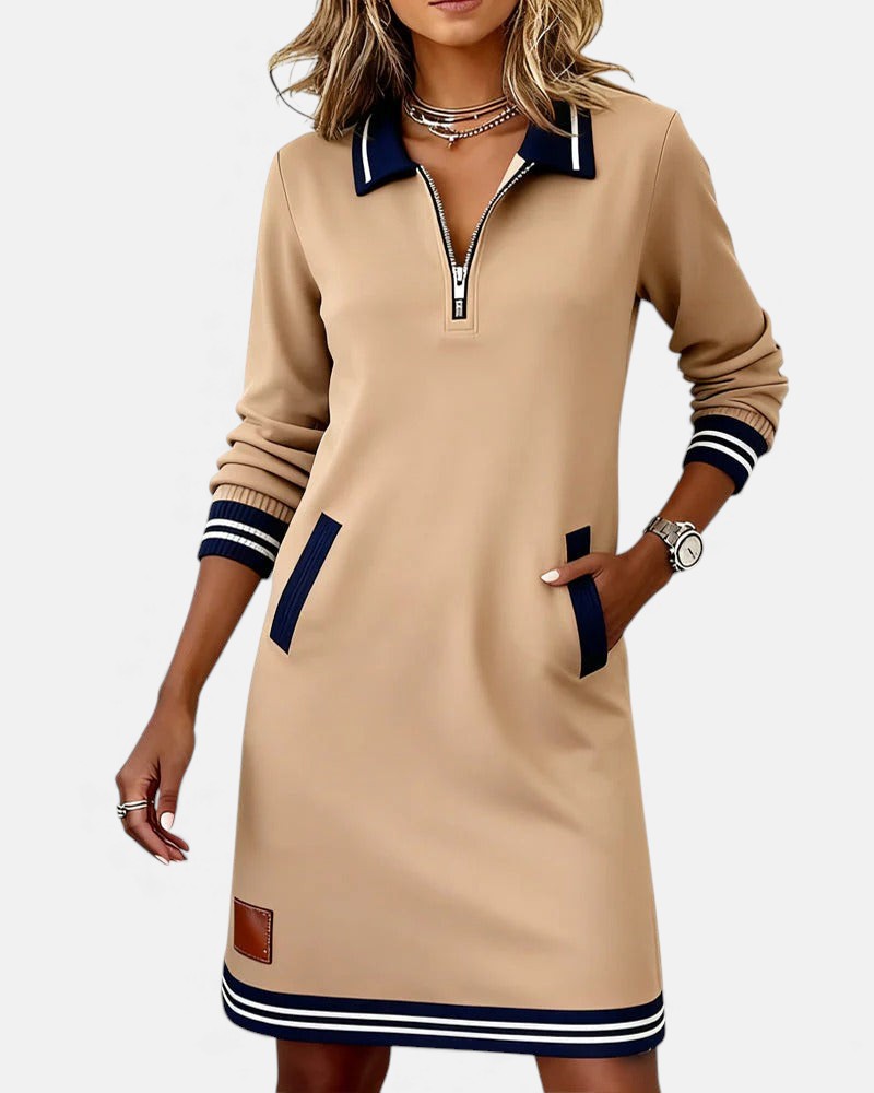 Lovisa - Abito chic a maniche lunghe con zip frontale