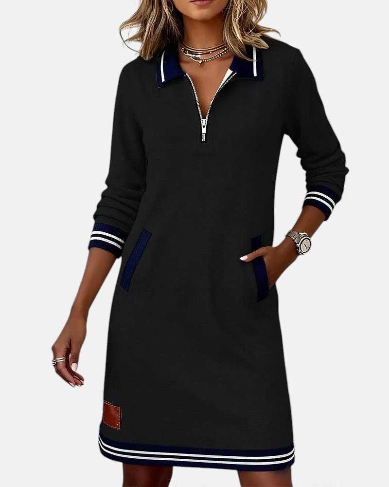 Lovisa - Abito chic a maniche lunghe con zip frontale