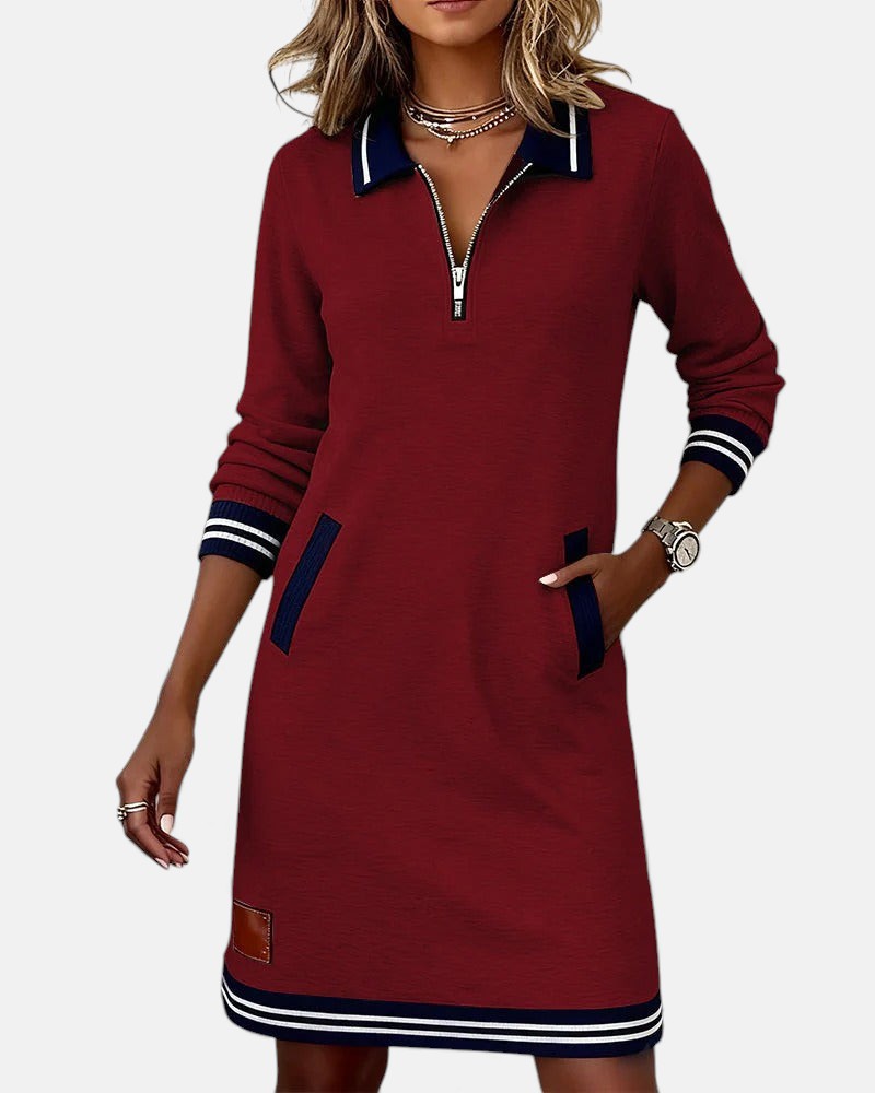 Lovisa - Abito chic a maniche lunghe con zip frontale