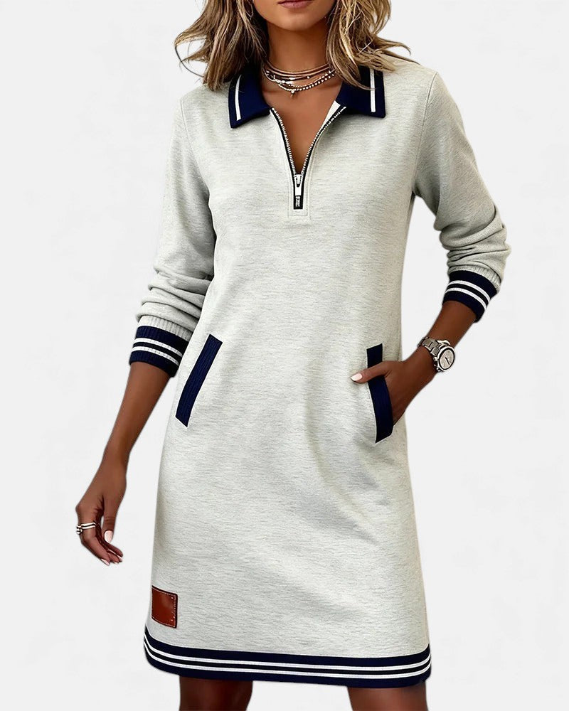 Lovisa - Abito chic a maniche lunghe con zip frontale