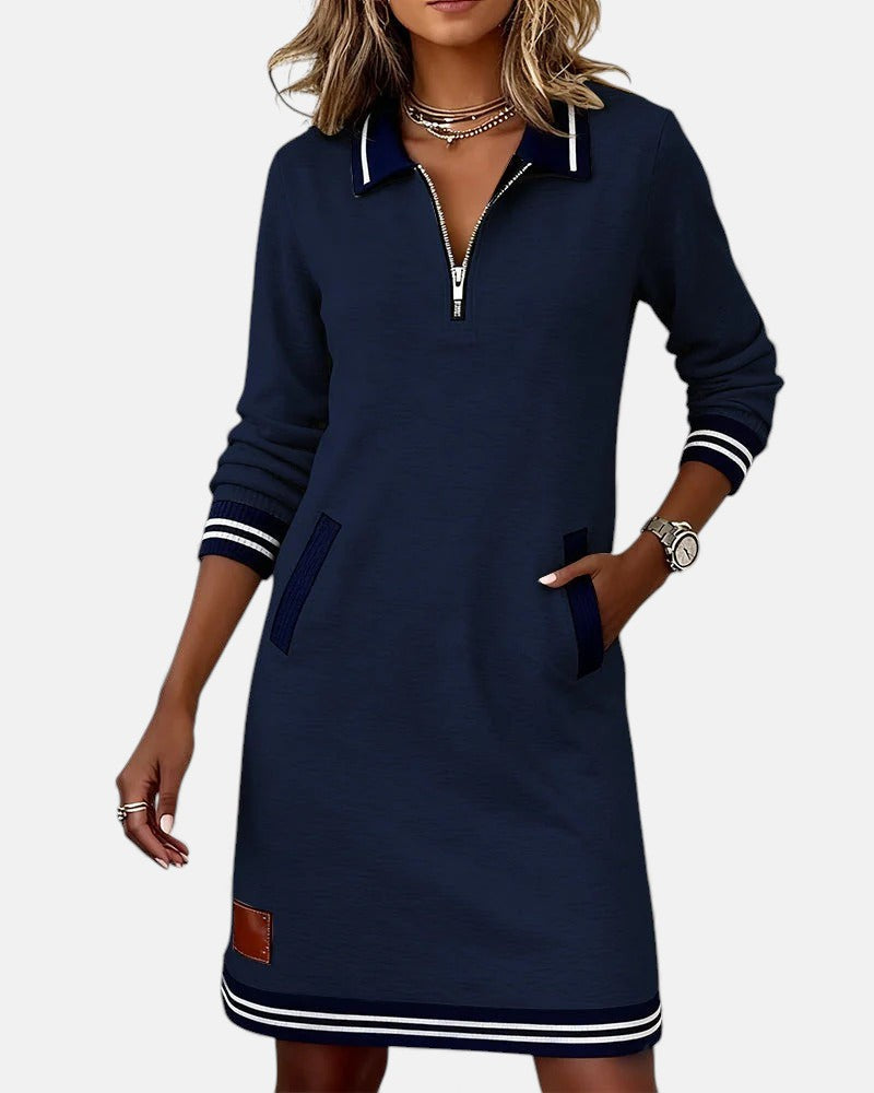 Lovisa - Abito chic a maniche lunghe con zip frontale