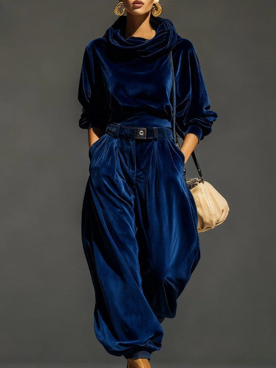 Completo da Donna con Felpa con Cappuccio e Pantaloni
