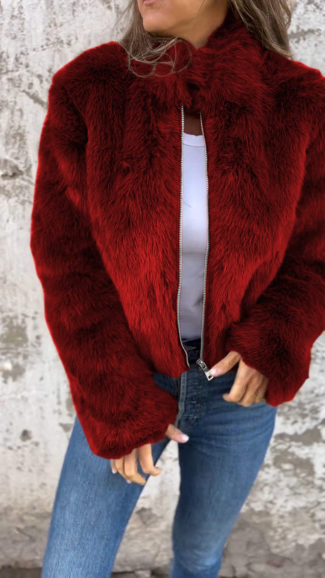 Cheska - Elegante giacca in pelle morbida e calda