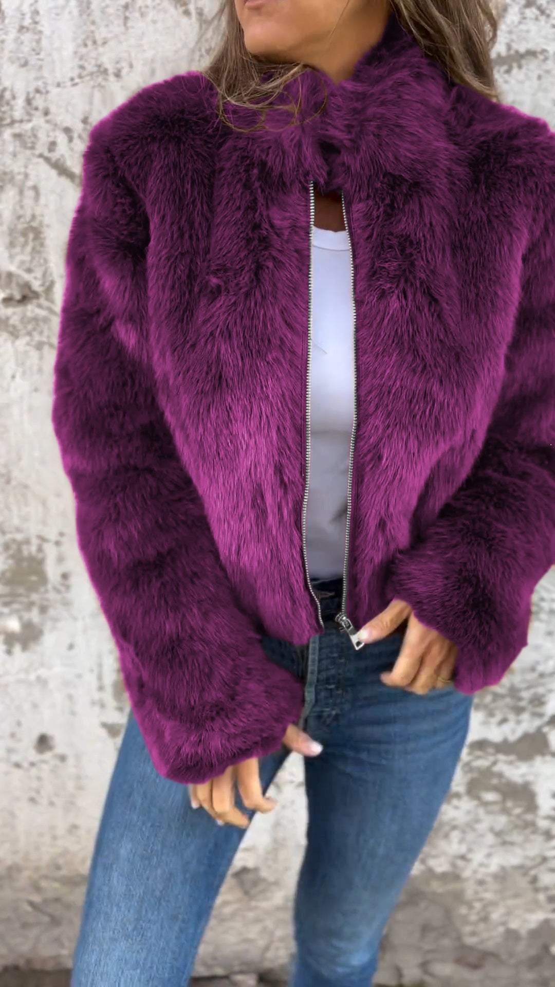 Cheska - Elegante giacca in pelle morbida e calda