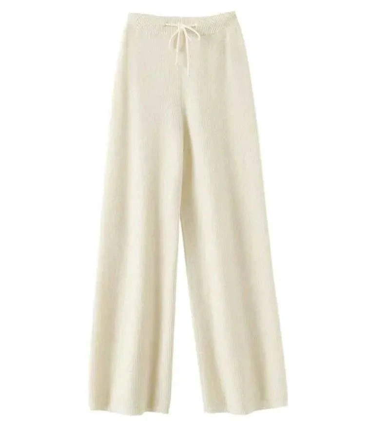 Pantaloni in Lana con Coulisse da Donna