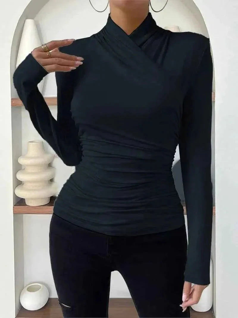 Top Drappeggiato a Portafoglio da Donna