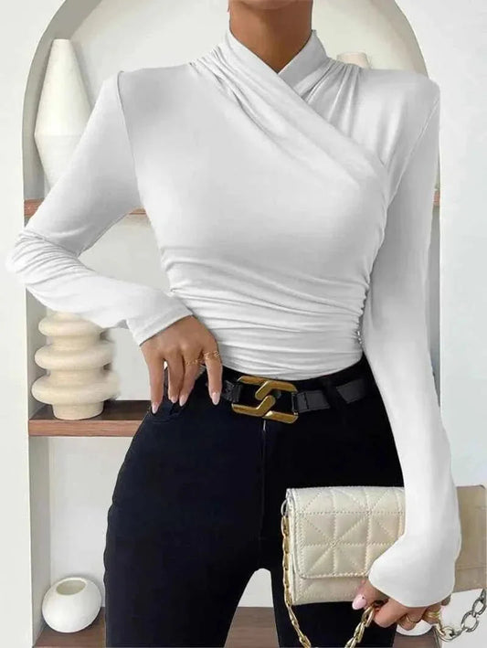 Top Drappeggiato a Portafoglio da Donna