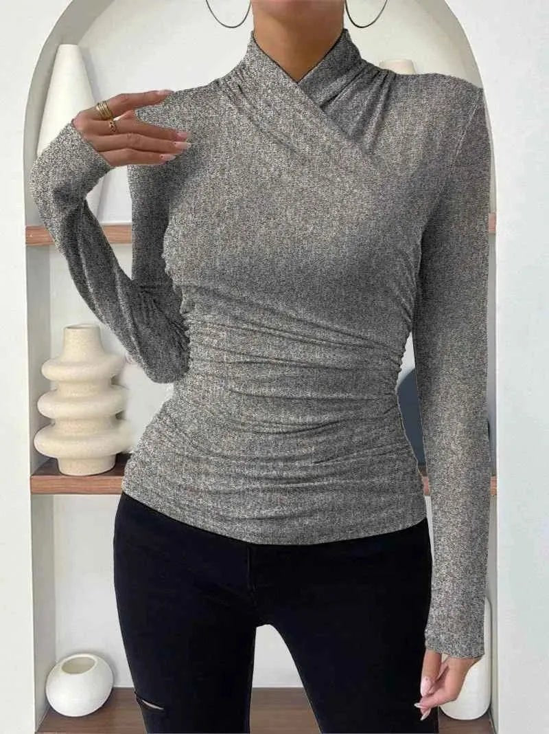 Top Drappeggiato a Portafoglio da Donna