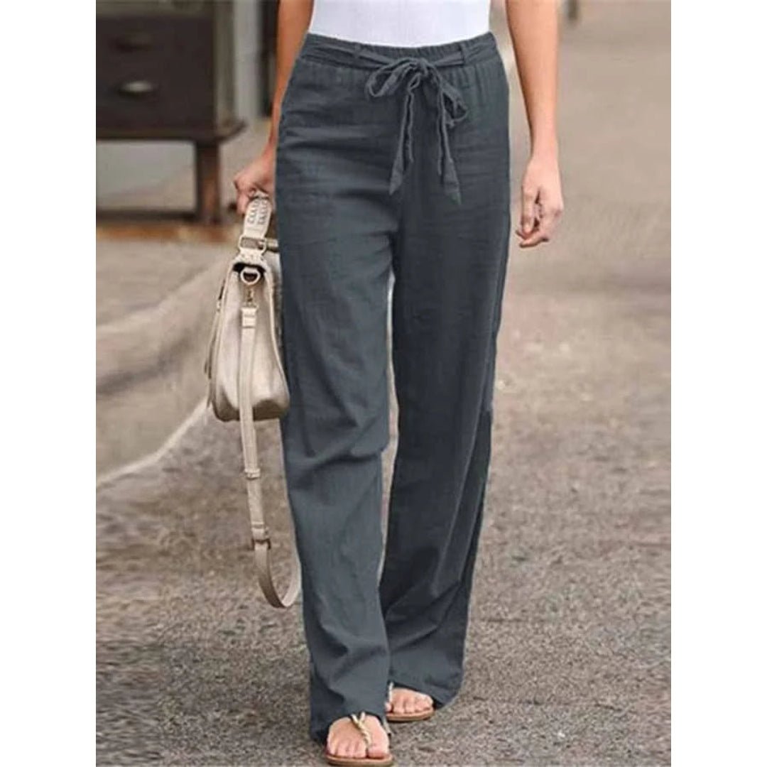 Pantaloni Palazzo in Lino da Donna