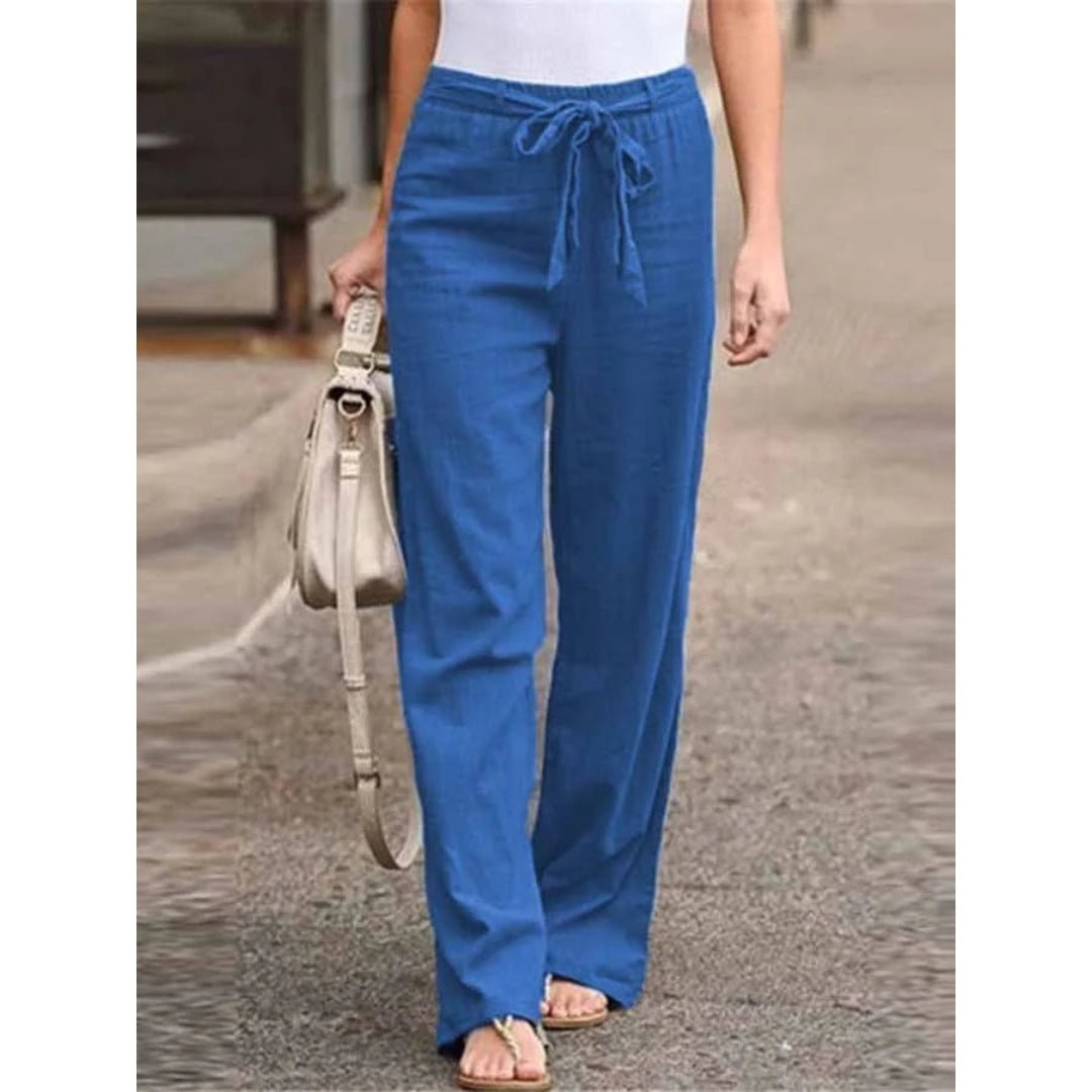 Pantaloni Palazzo in Lino da Donna