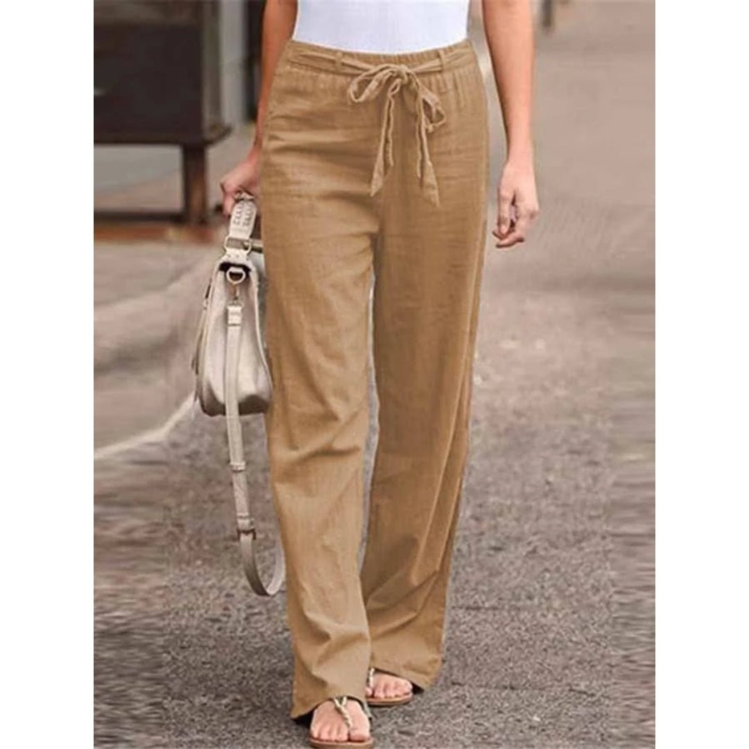 Pantaloni Palazzo in Lino da Donna