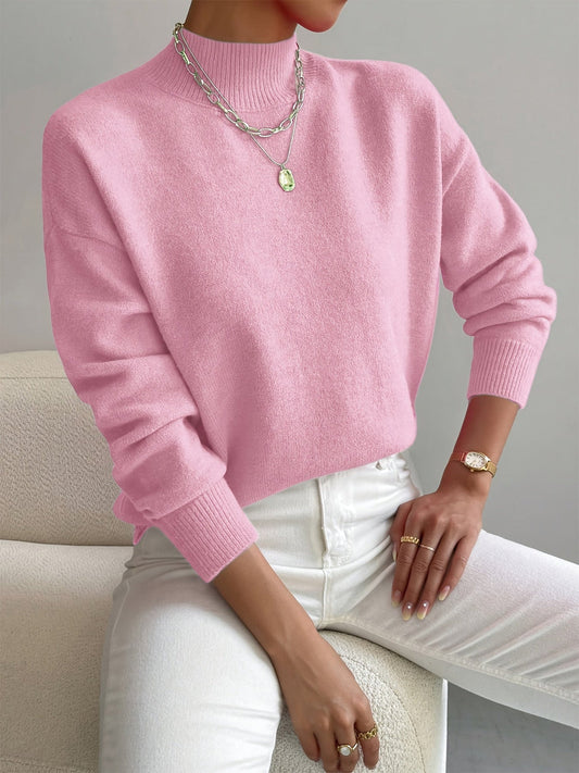Heralyn - Maglione classico ed elegante a collo alto