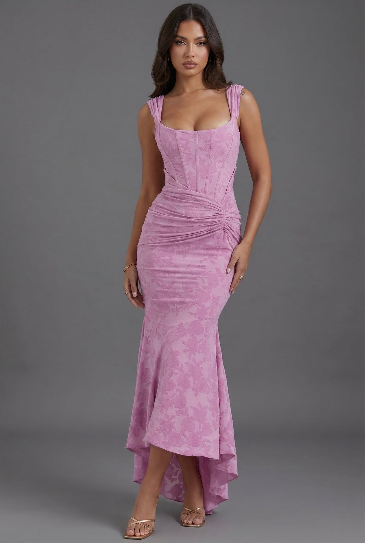 Abito Maxi a Corsetto con Gonna a Sirena da Donna