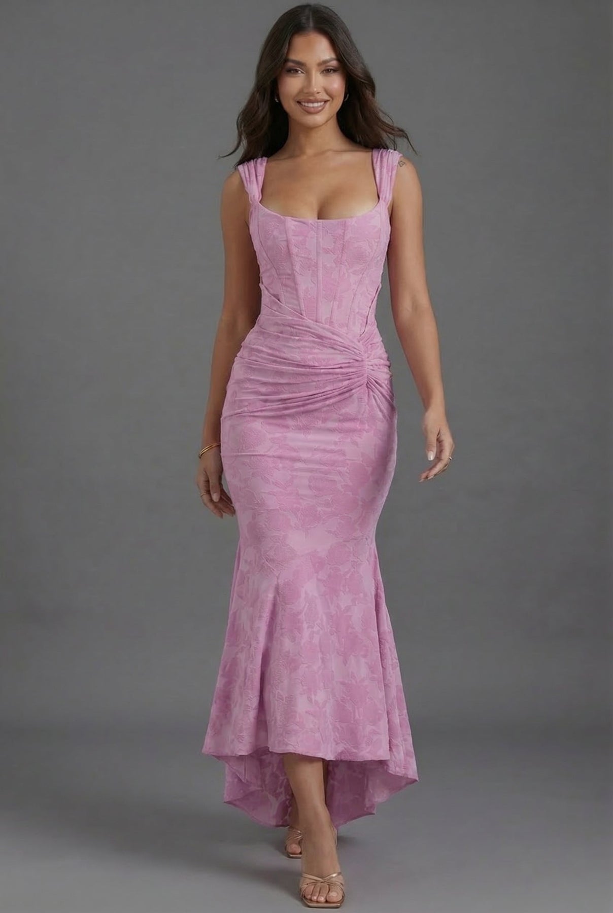 Abito Maxi a Corsetto con Gonna a Sirena da Donna