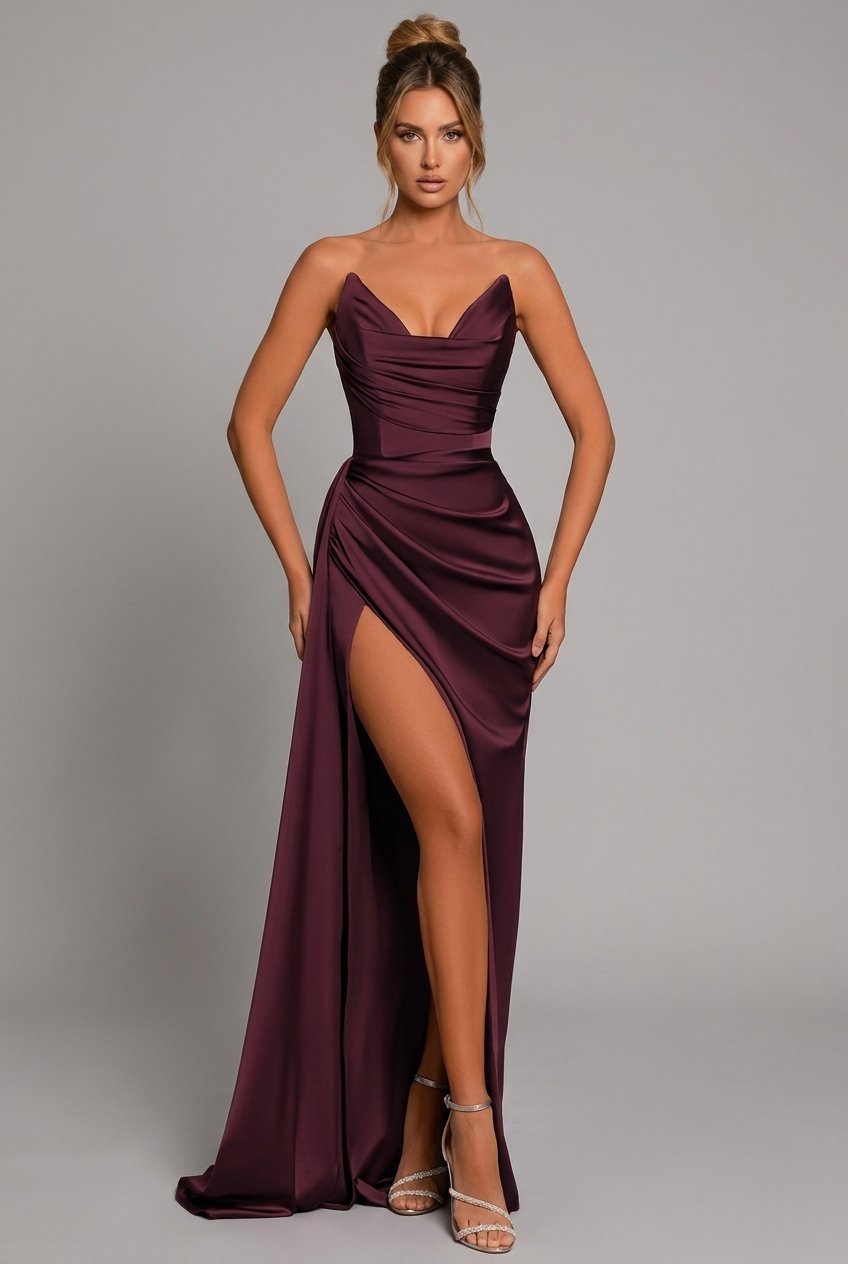 Abito Maxi Arricciato da Donna