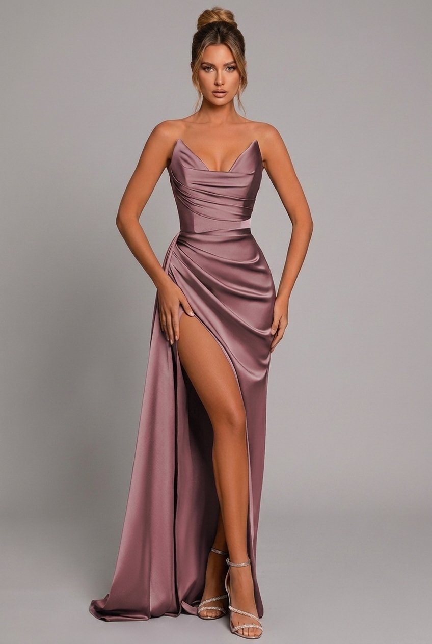 Abito Maxi Arricciato da Donna