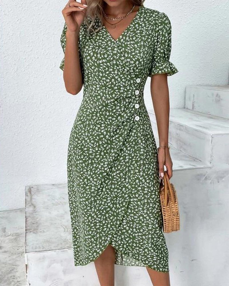 Abito Wrap Floreale Elegante da Donna