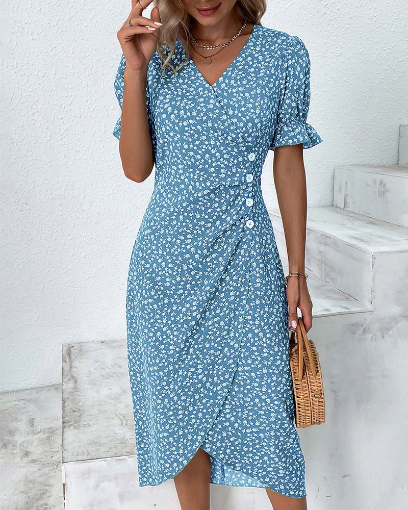 Abito Wrap Floreale Elegante da Donna