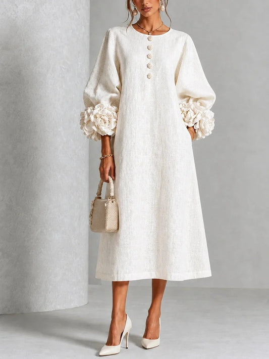 Abito Midi Floreale Elegante da Donna