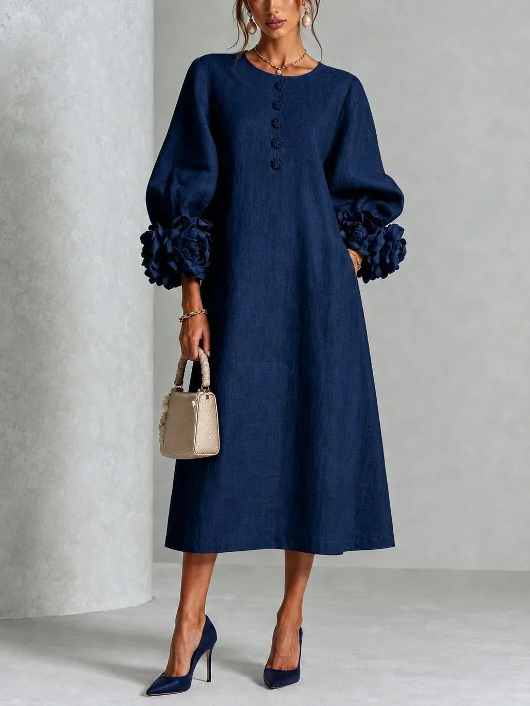 Abito Midi Floreale Elegante da Donna