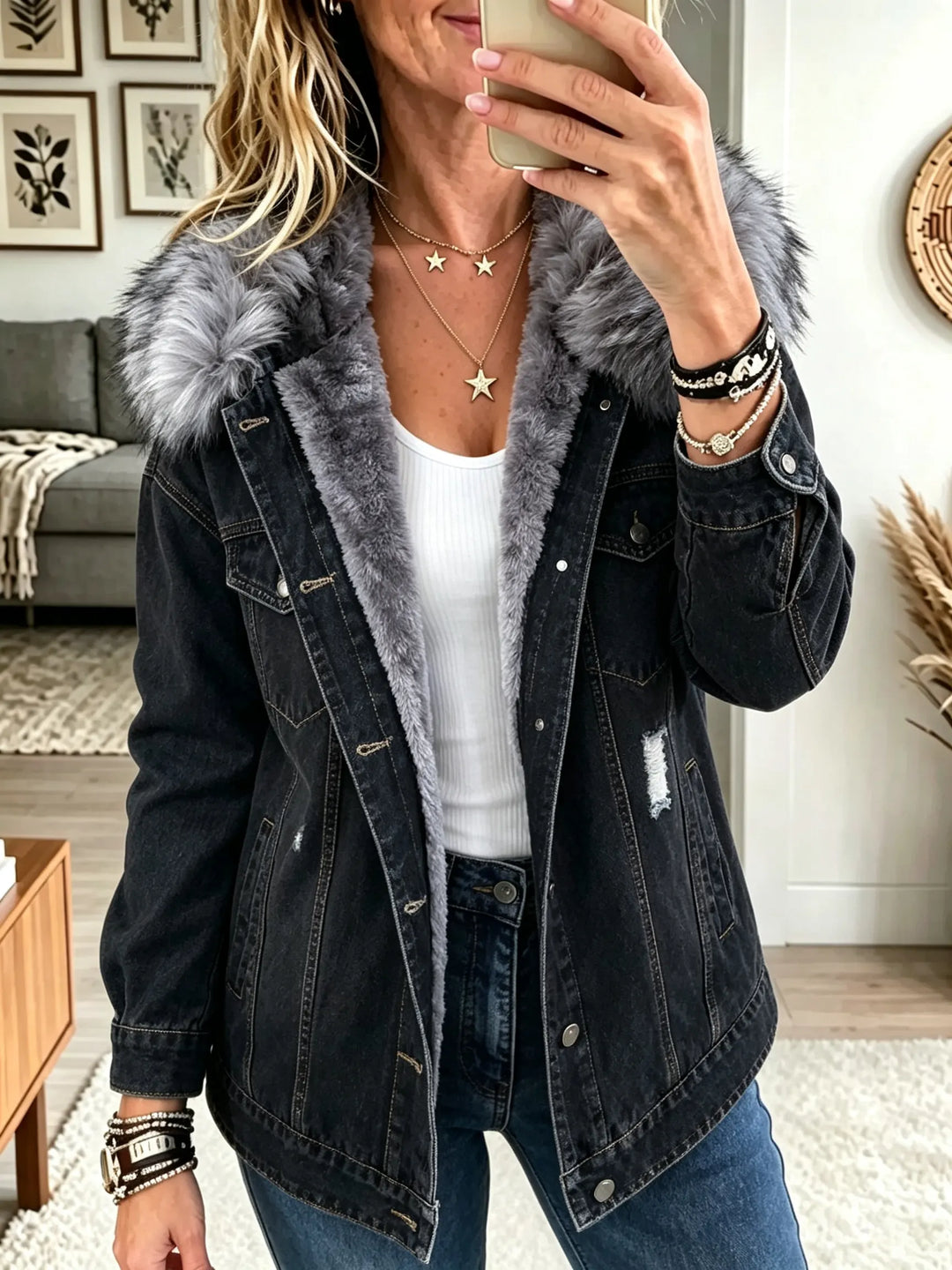 Giacca da Donna con Colletto e Bottoni