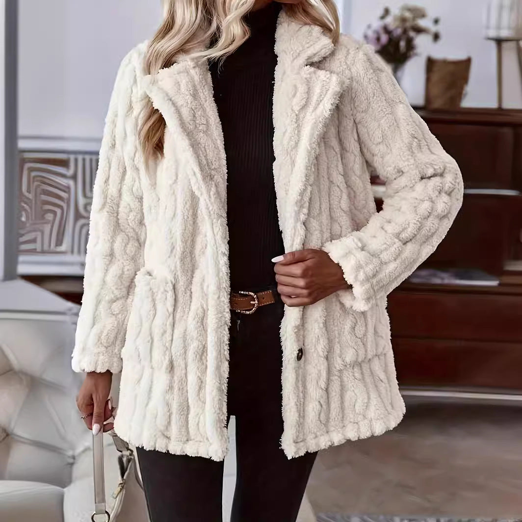 Cappotto Teddy Testurizzato da Donna