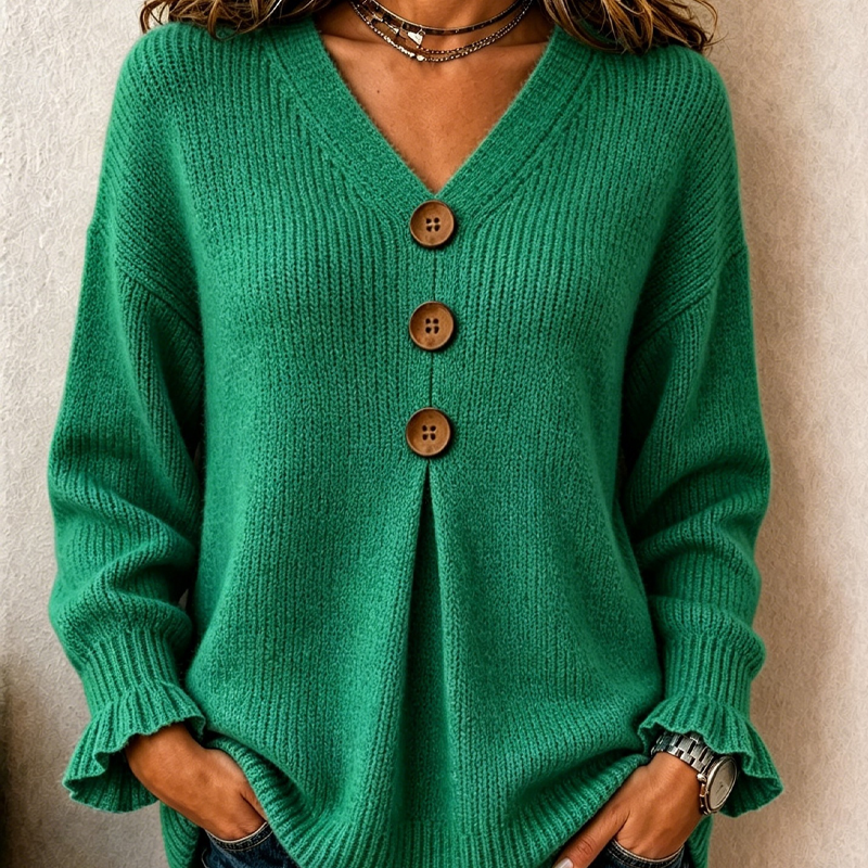 Maglione Morbido da Donna con Scollo a V