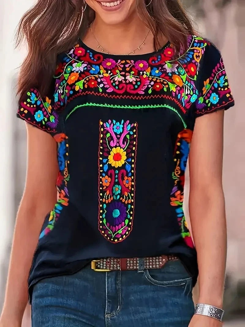 Birdie - Camicia a maniche corte con scollo rotondo